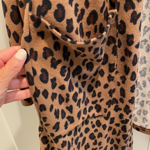 Tickled Teal Leopard Print Cardigan - Picture 3 of 3